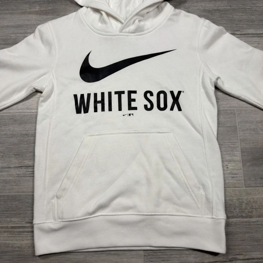 Nike Chicago White Sox MLB Youth Small‎ (8) White Hoodie New
